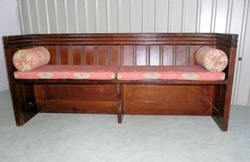 victorian pitch pine box pew or bench