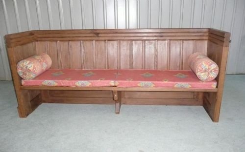 victorian pitch pine box pew bench settle
