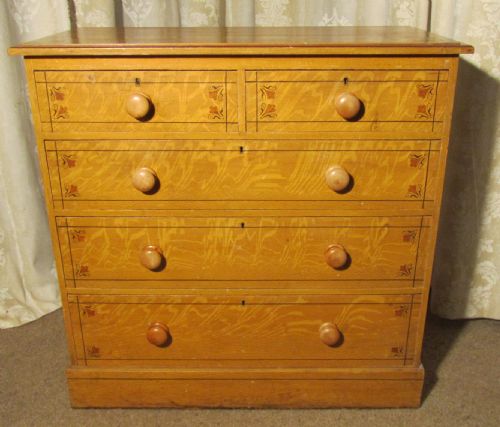 original victorian painted pine chest of drawers