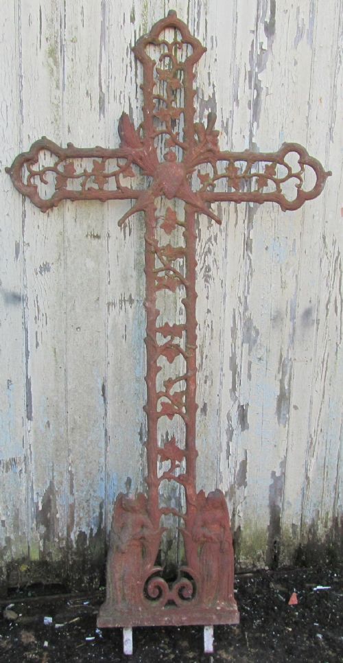 large architectural french cast iron cross