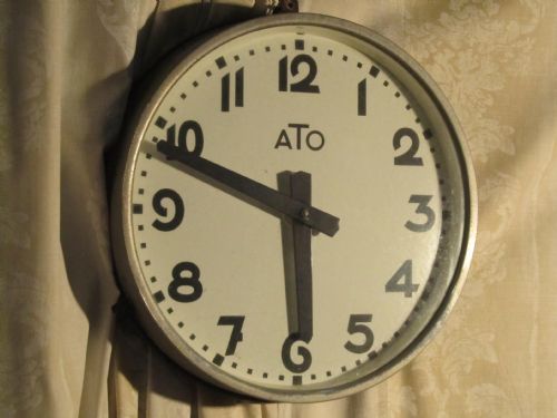a very large french ato industrial railway wall clock