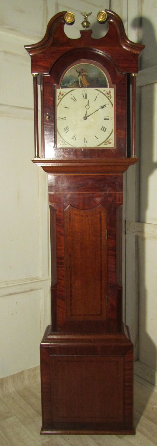 victorian mahogany long case grandfather clock
