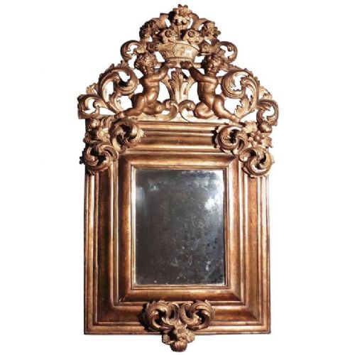 a superb very large 19th century carved gilt mirror