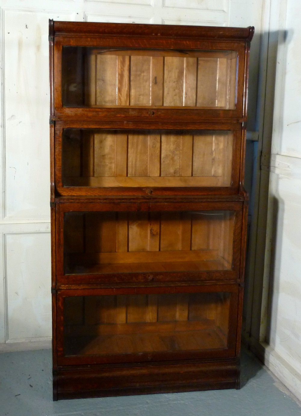 art deco 4 stack oak globe wernicke barristers bookcase or filing cabinet