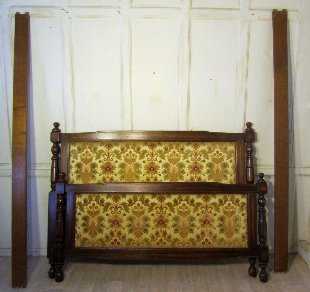 french country oak upholstered king size double bed