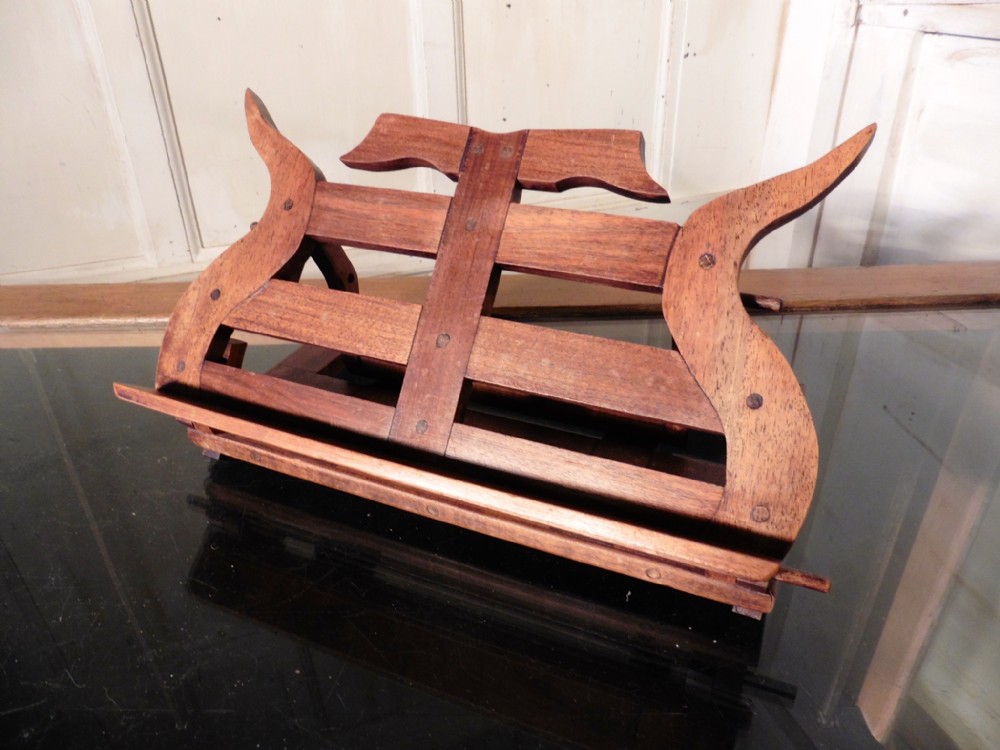 folding walnut book rest reading or music stand