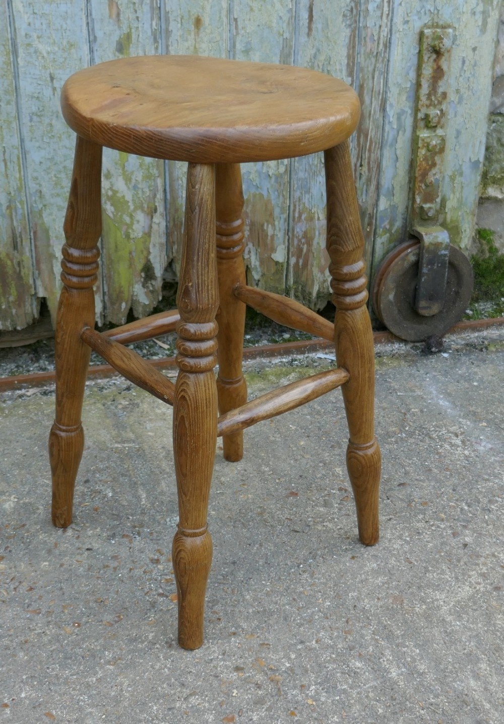 a victorian ash and elm farmhouse kitchen stool