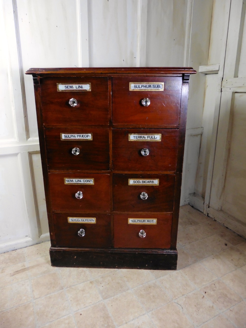 19th century chemist drawers 8 drawer mahogany pharmacists cabinet