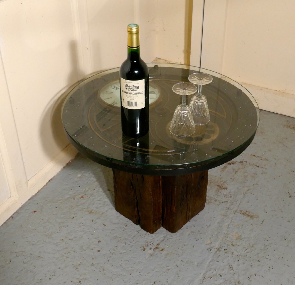 stylish designer coffee table industrial antiques steam punk