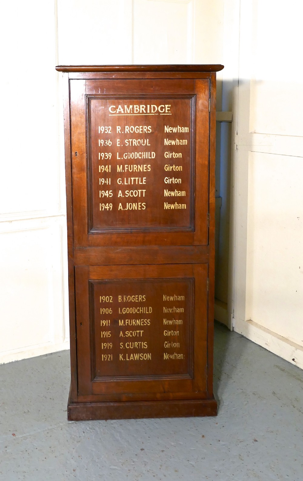 girton and newham hall book cupboard from cambridge university