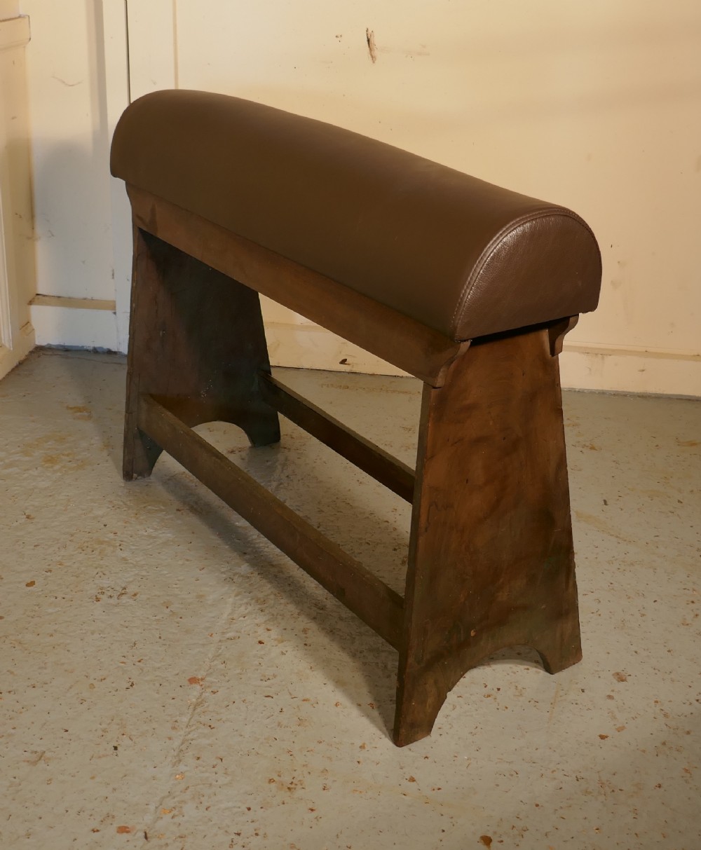 georgian mahogany leather upholstered saddle rack