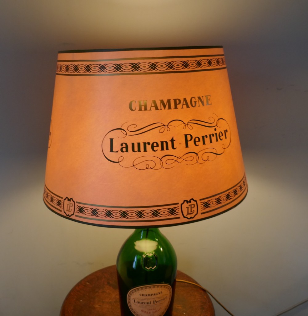 laurent perrier champagne cuve rose brut advertising table lamp