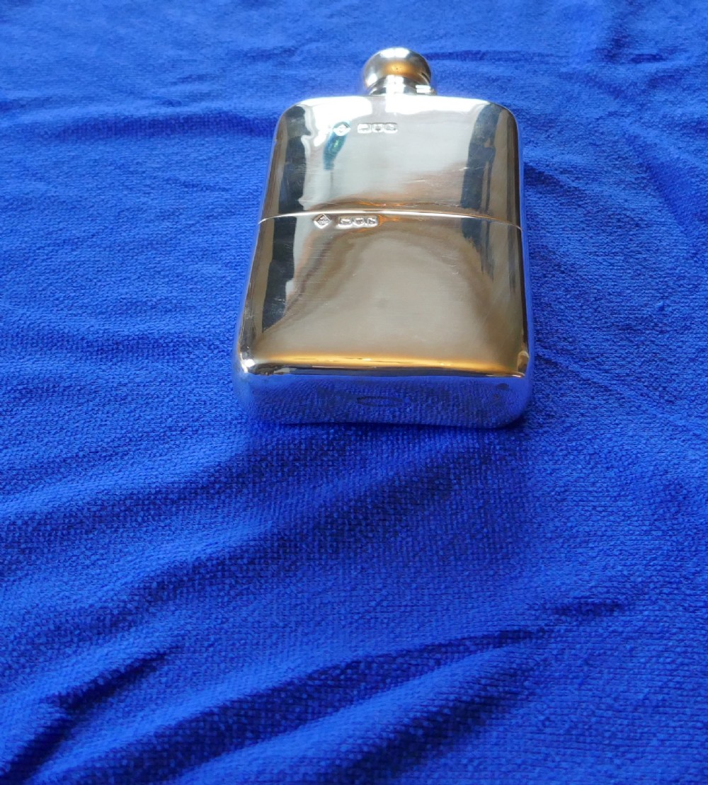 a solid silver hall marked hip flask and cup by mappin brothers 1897