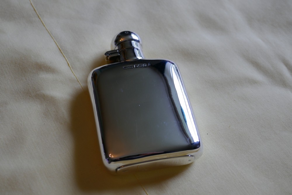 lovely silver hall marked flask james dixon sons date 1922