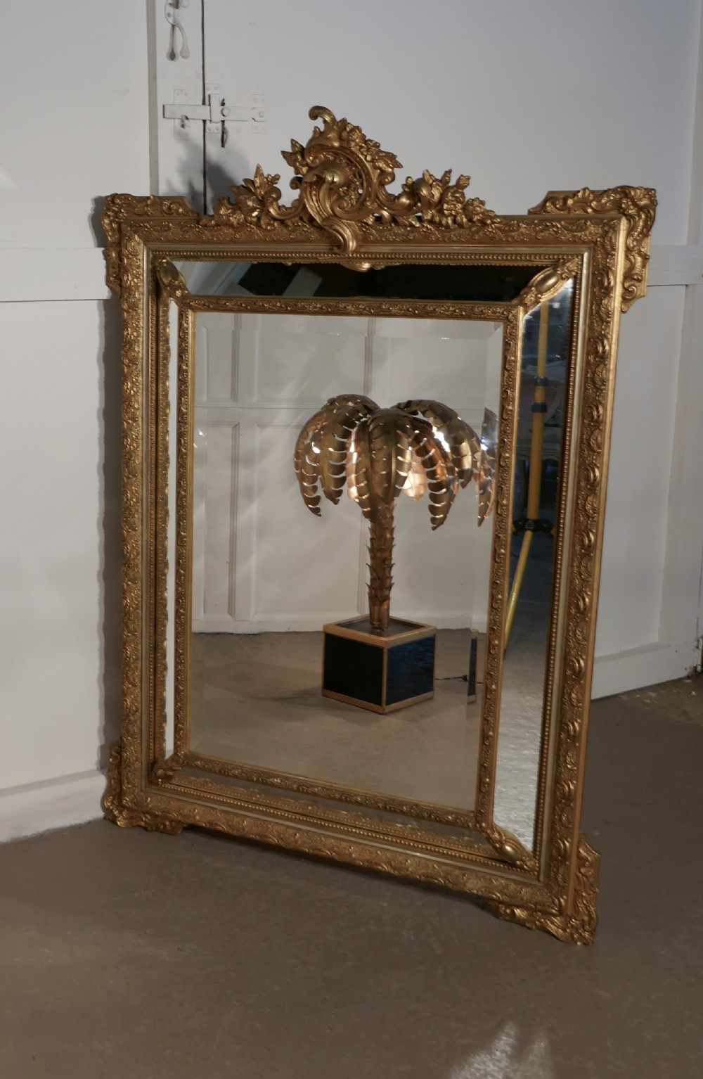 a stunning large napoleon iii french cushion mirror