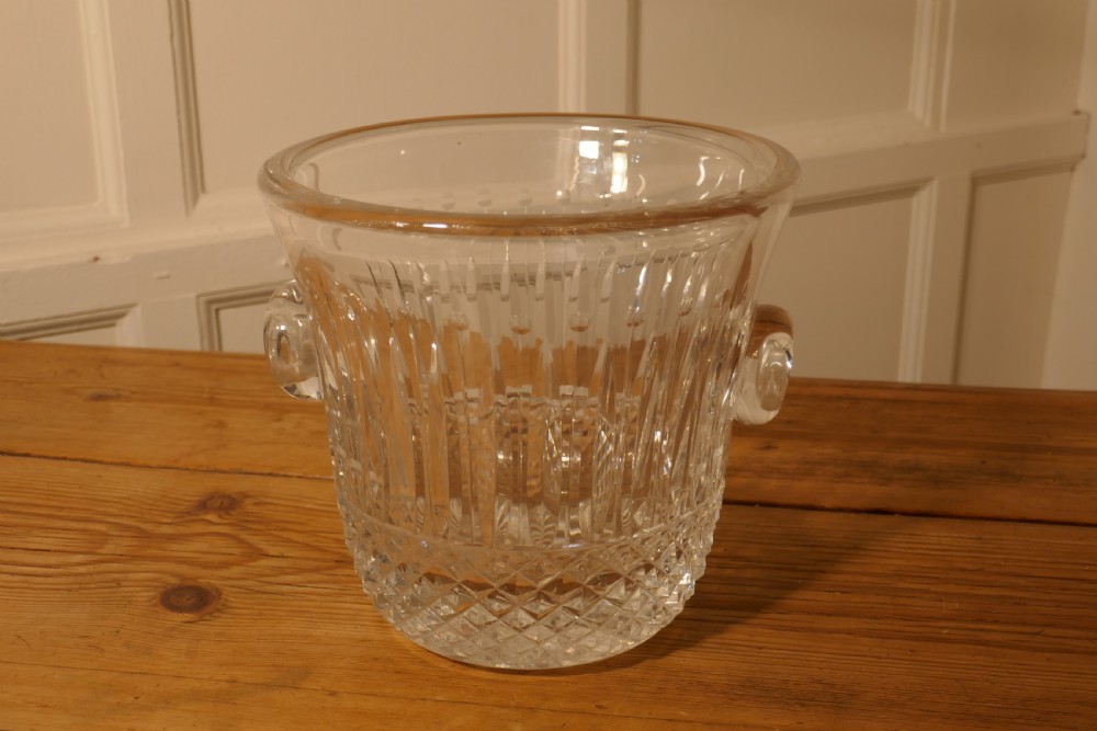 st louis crystal tommy ice bucket hand cut french crystal wine cooler