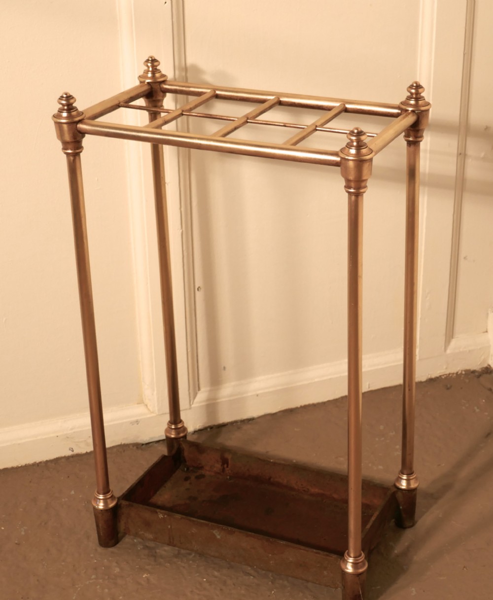 victorian brass and cast iron walking stick stand or umbrella stand