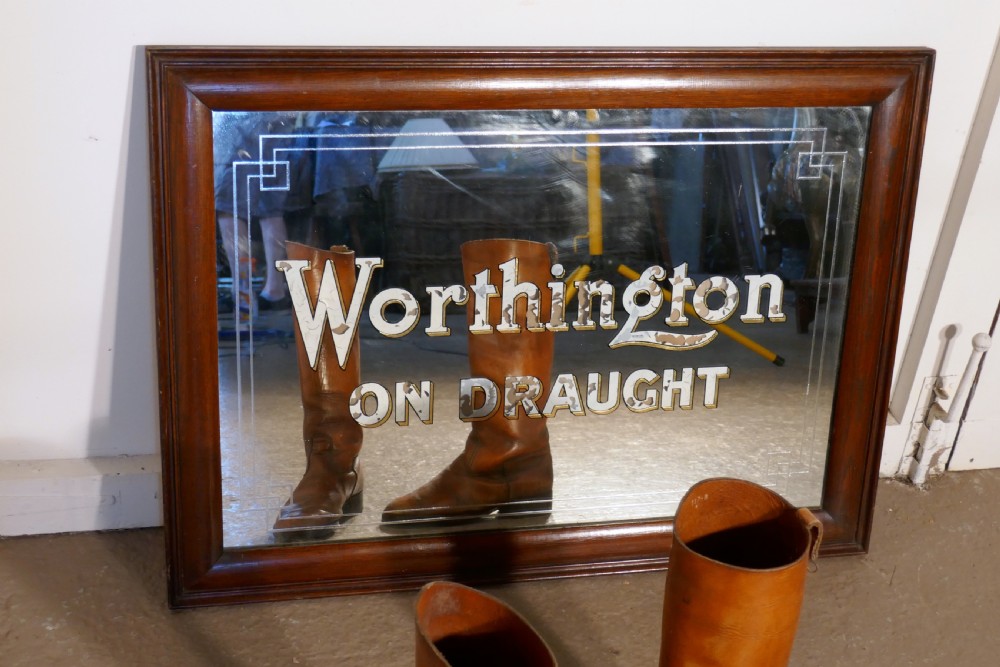 worthington on draught beer advertising mirror