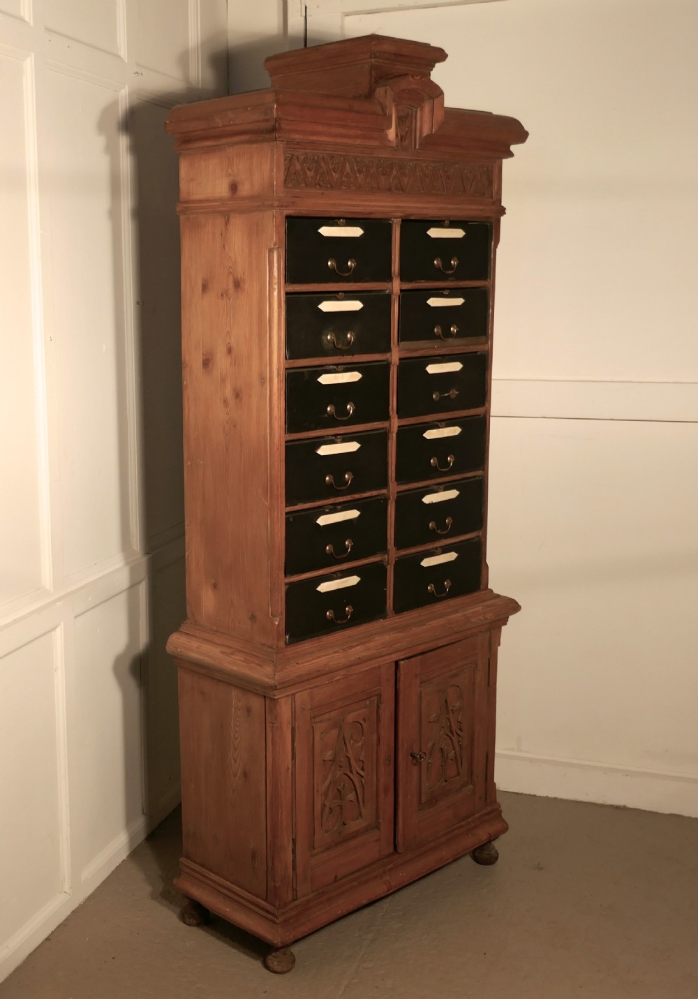 a tall french barristers box filing cabinet notaires cartonniere