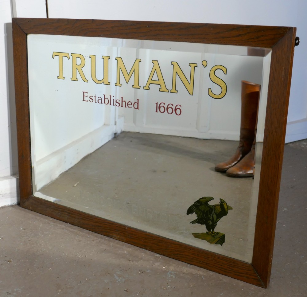 a trumans beer advertising mirror pub mirror for trumans