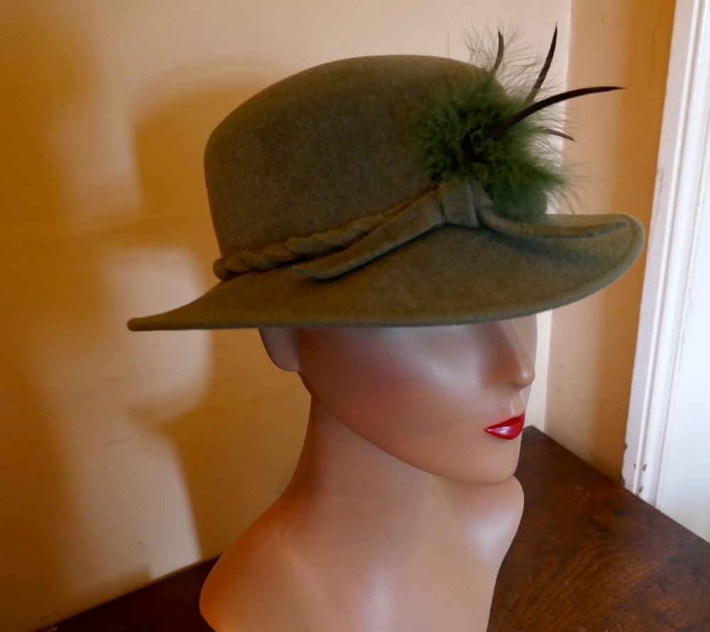 original 1960s vintage designer shooting party country living hat