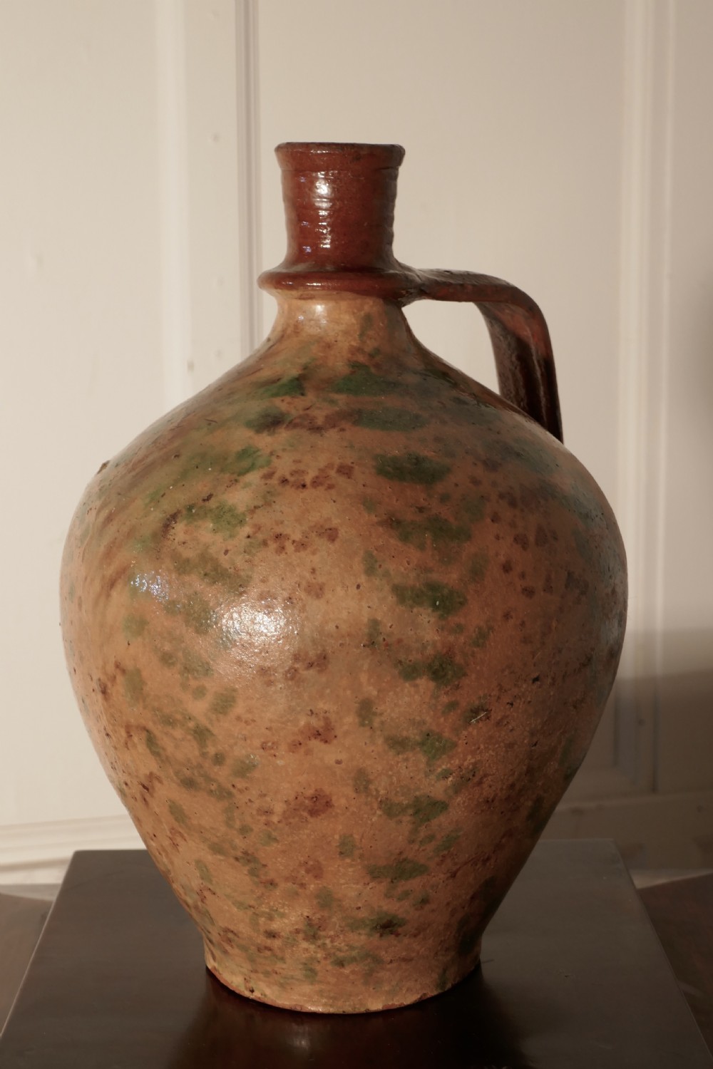 19th century terracotta olive oil jug from portugal