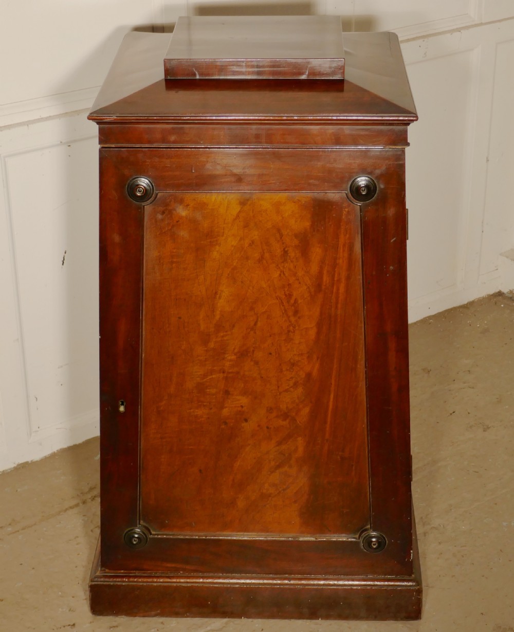 william iv mahogany display pedestal cupboard