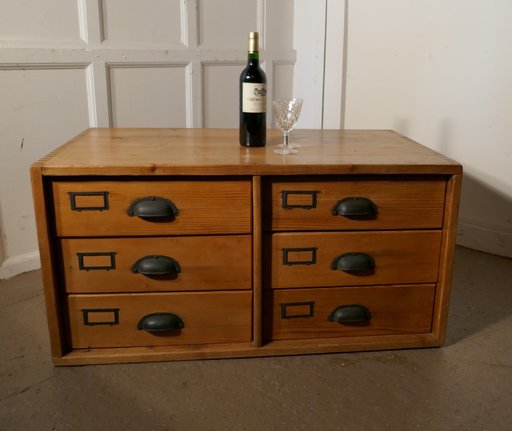 19th century filing cabinet drawers coffee table