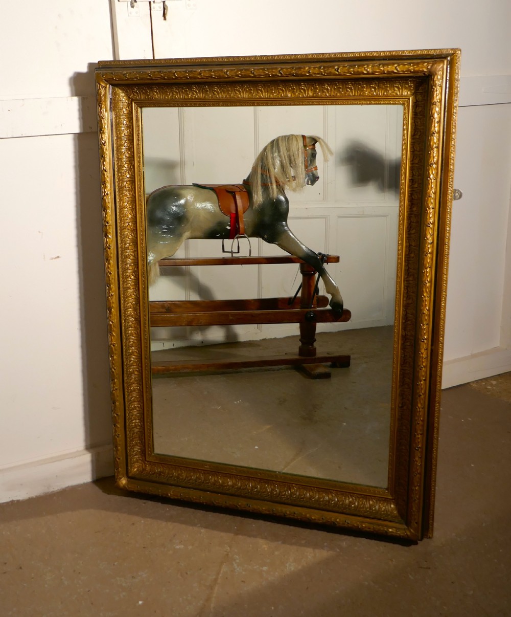 a large 19th century gilt wall mirror