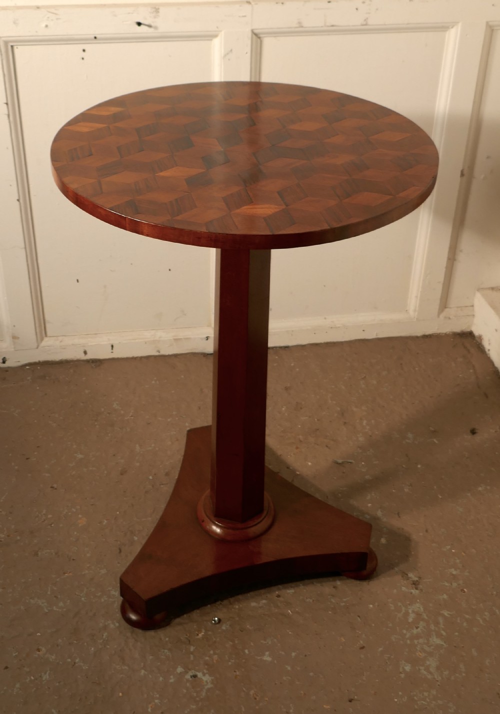 unusual inlaid wine or occasional table
