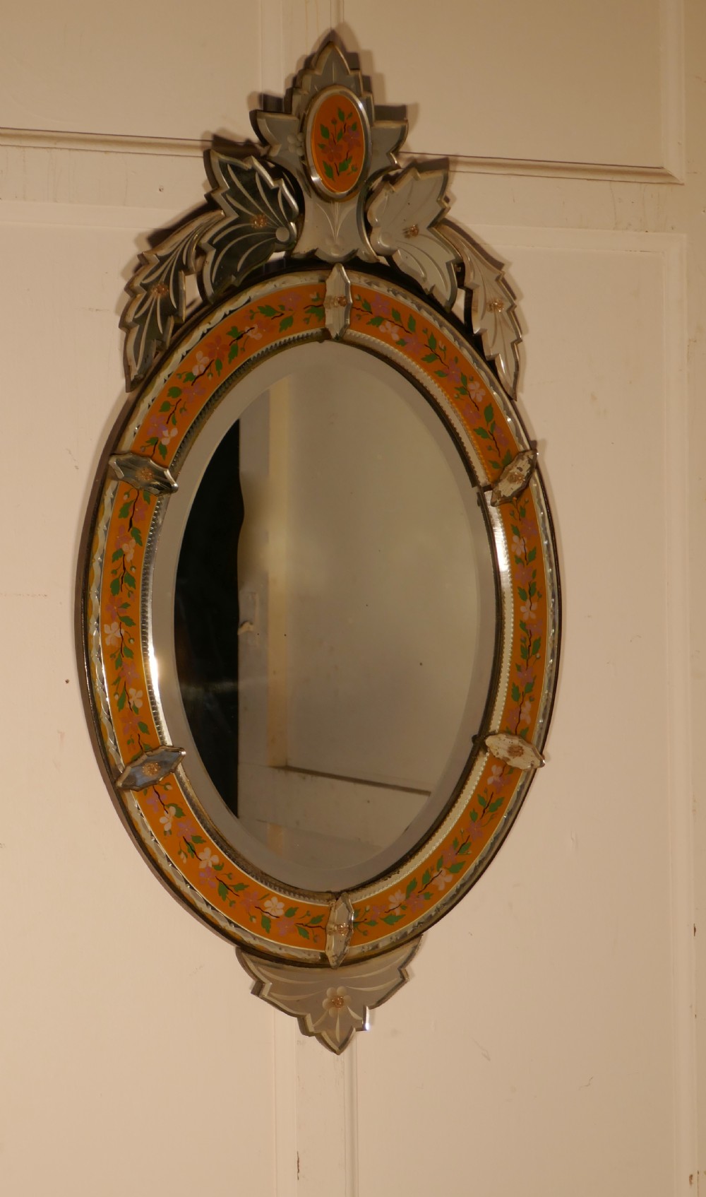 superb large arts and crafts venetian mirror