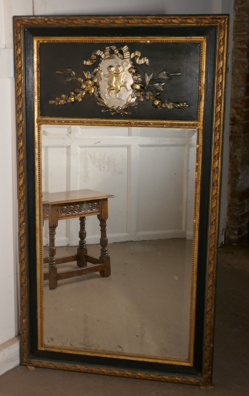 french trumeau style console mirror
