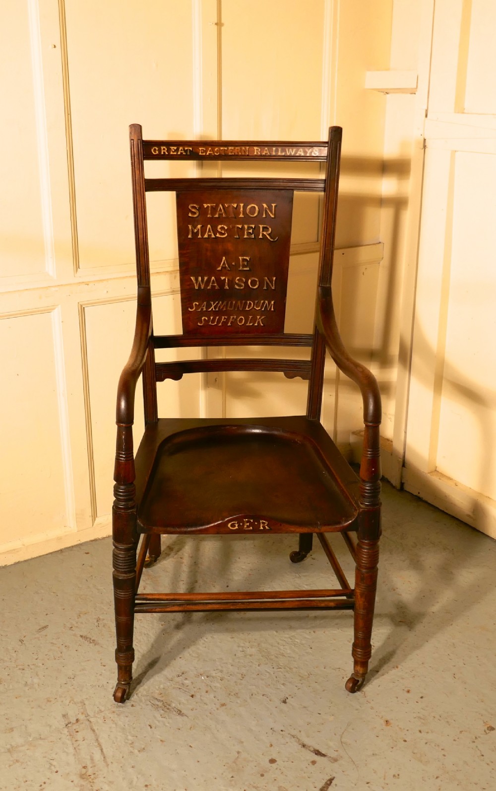 great eastern railways station masters chair carver chair