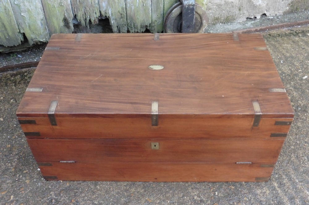 a 19th century camphor wood campaign chest