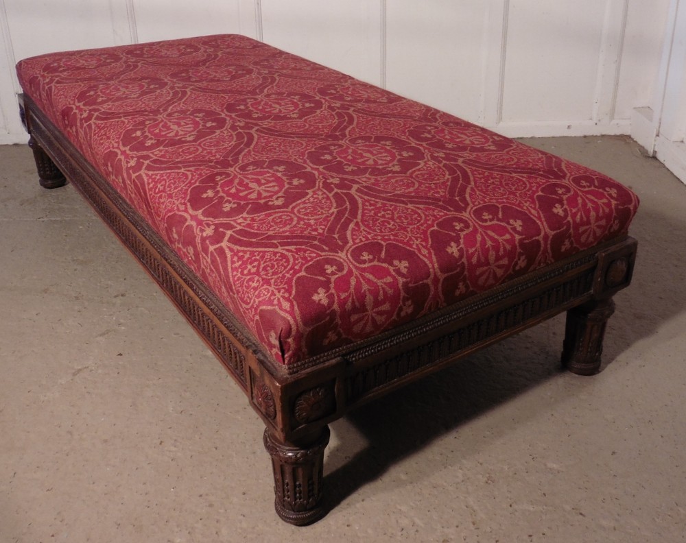 charming 19th century upholstered window seat