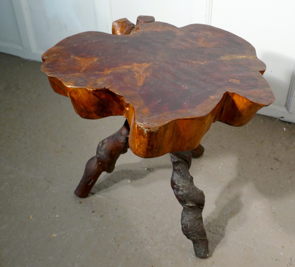 solid slice of burr chestnut coffee table