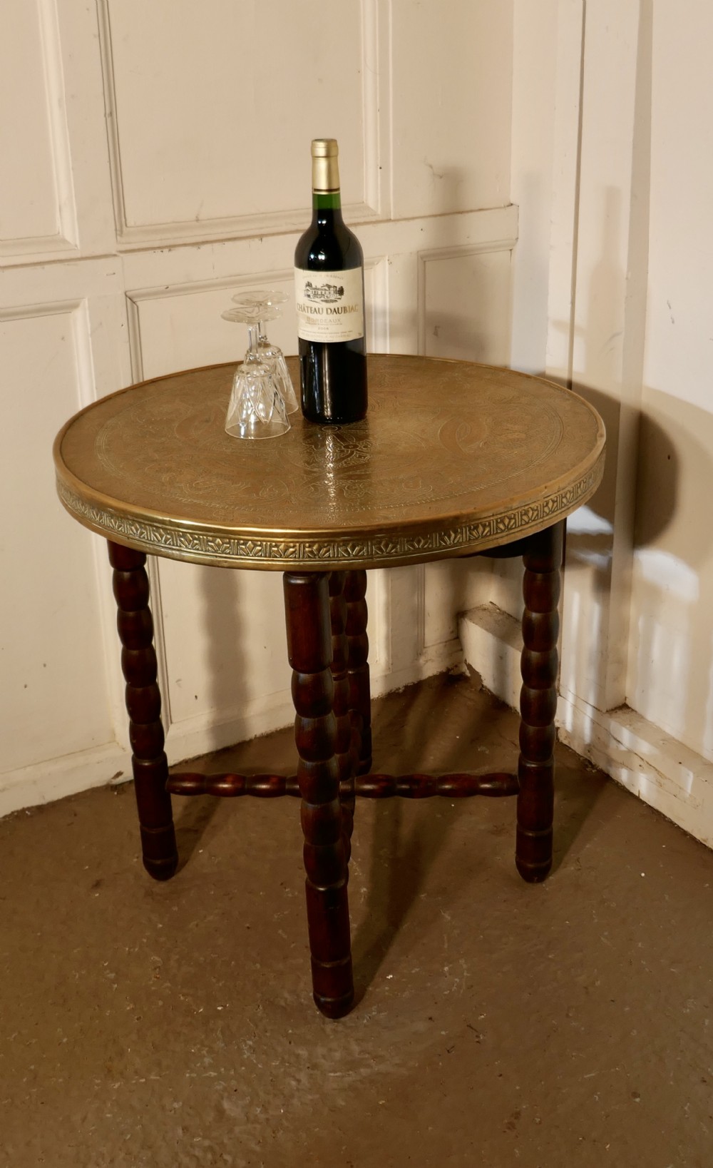 brass top coffee or occasional table
