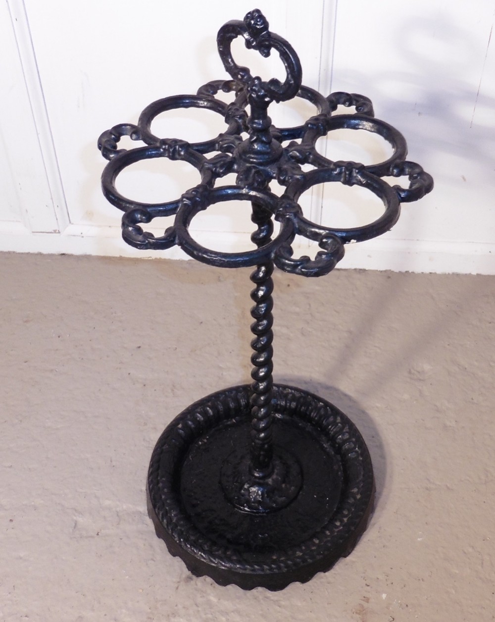 a french cast iron walking stick stand or umbrella stand