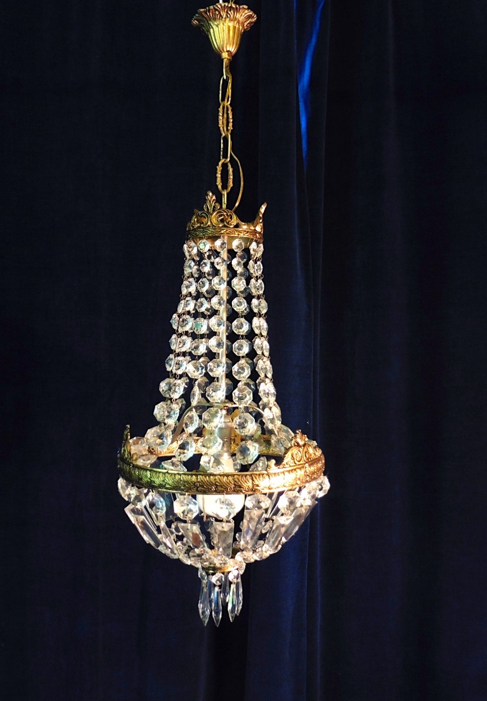 french empire style basket chandelier