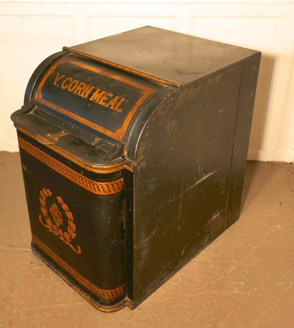 19th century american troemner cornmeal bin canister