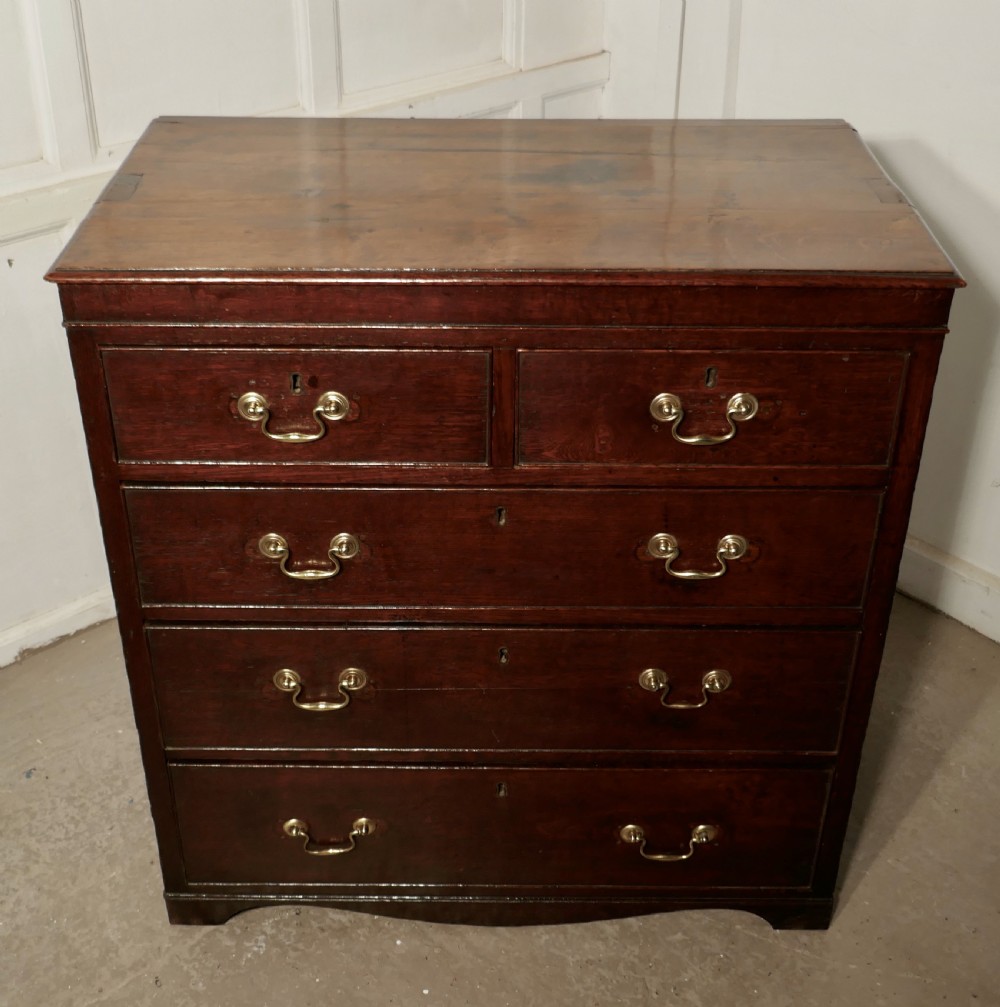period oak chest of drawers