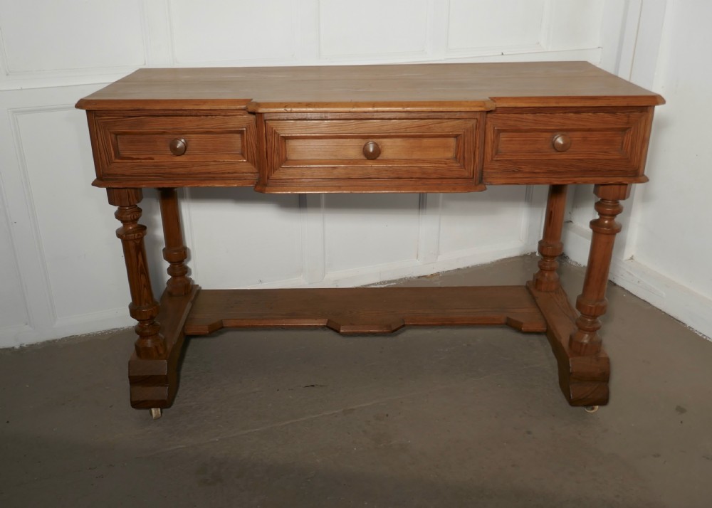 arts and crafts pitch pine writing table