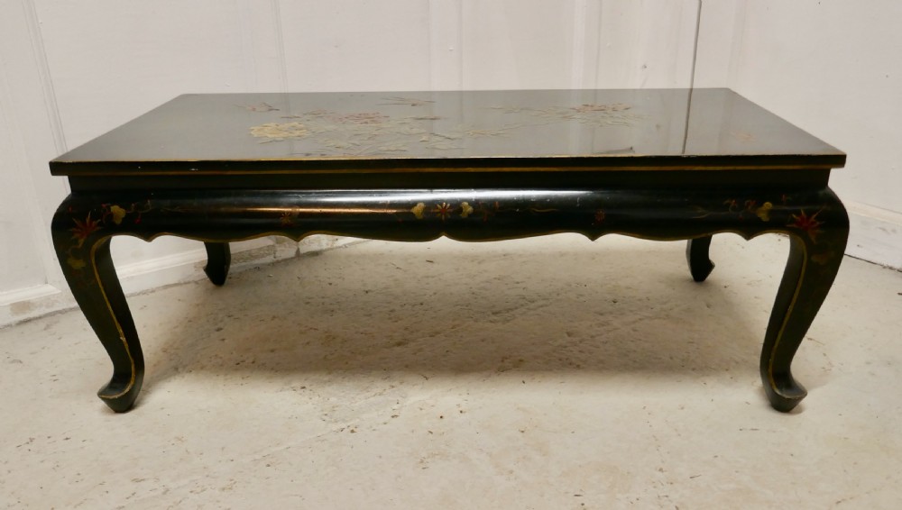 painted and lacquered chinoiserie coffee table