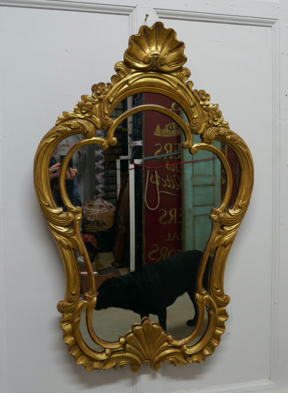 19th century french gilt console mirror