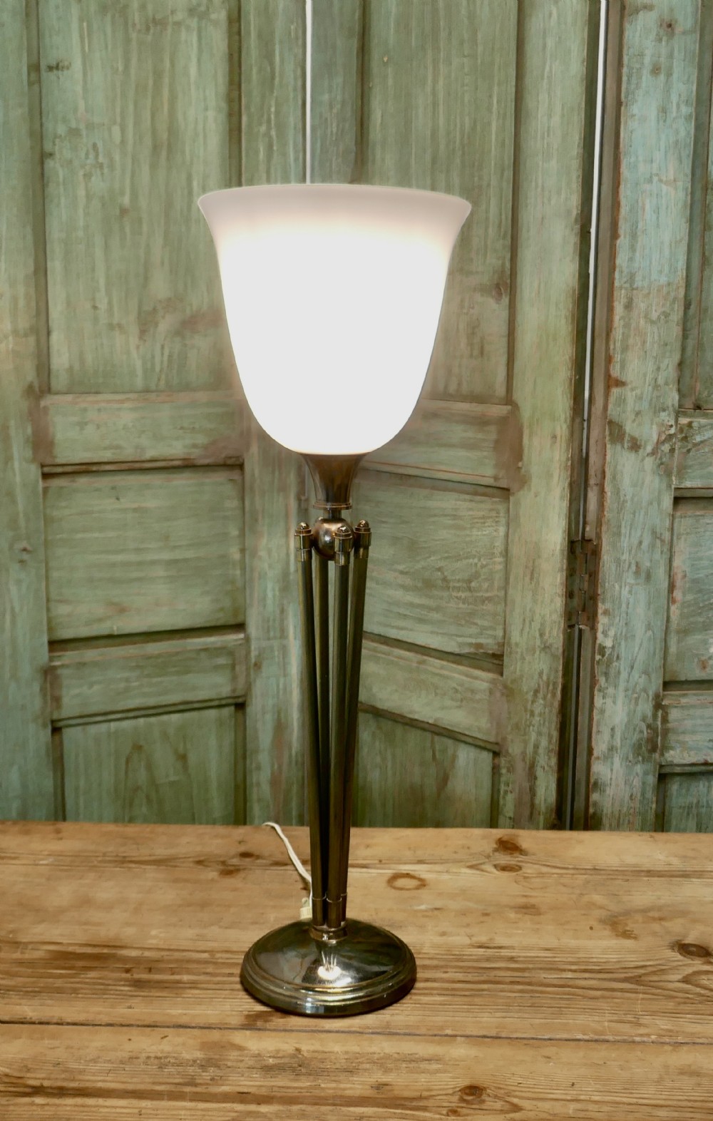 tall french art deco table lamp