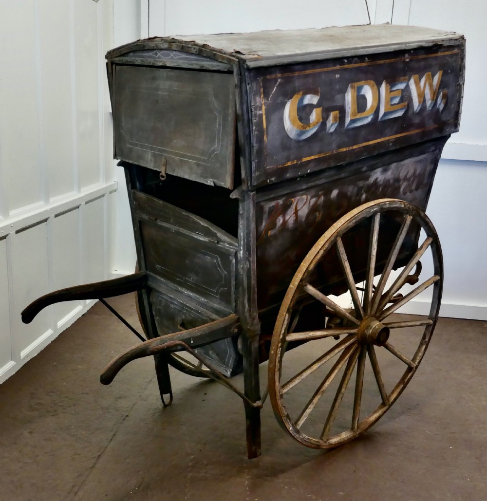 19th century hovis grocery and post office delivery hand cart