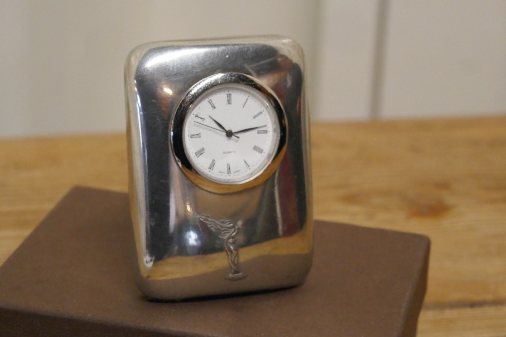 1960s1970s rolls royce sprit of ecstasy mascot travel clock