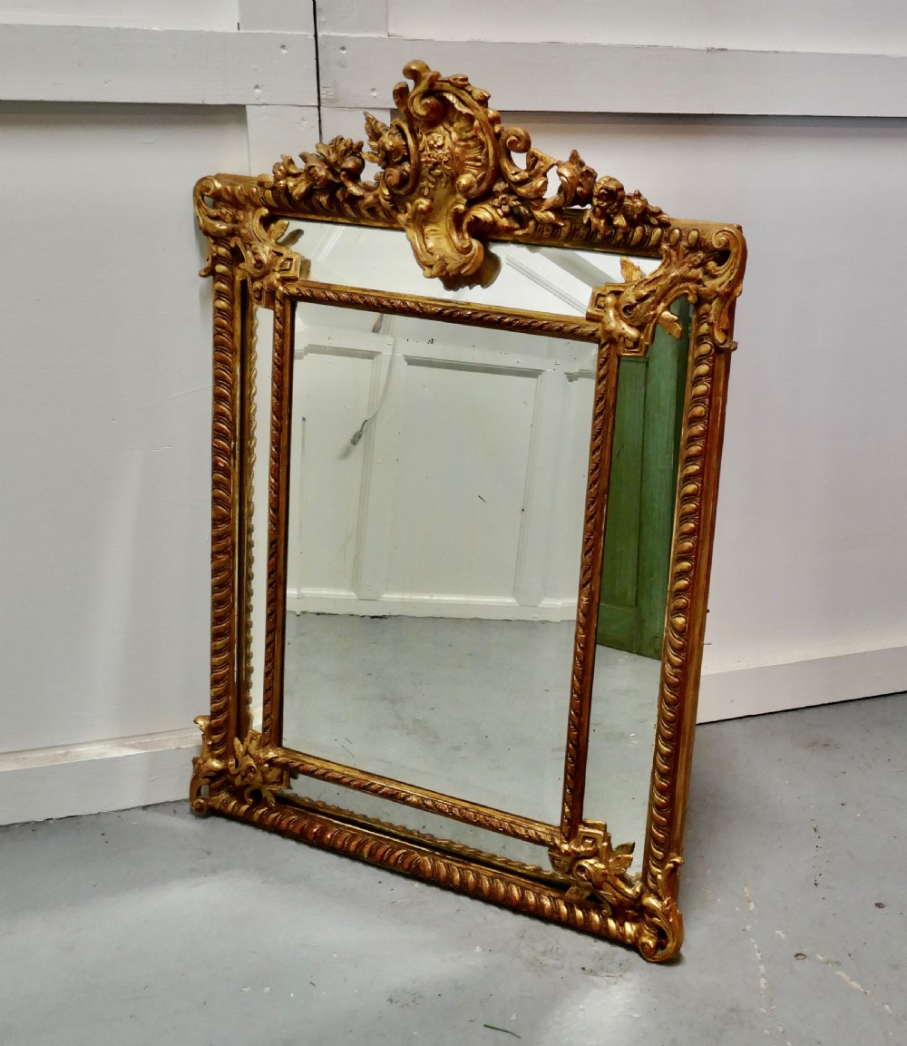 a stunning napoleon iii french cushion mirror