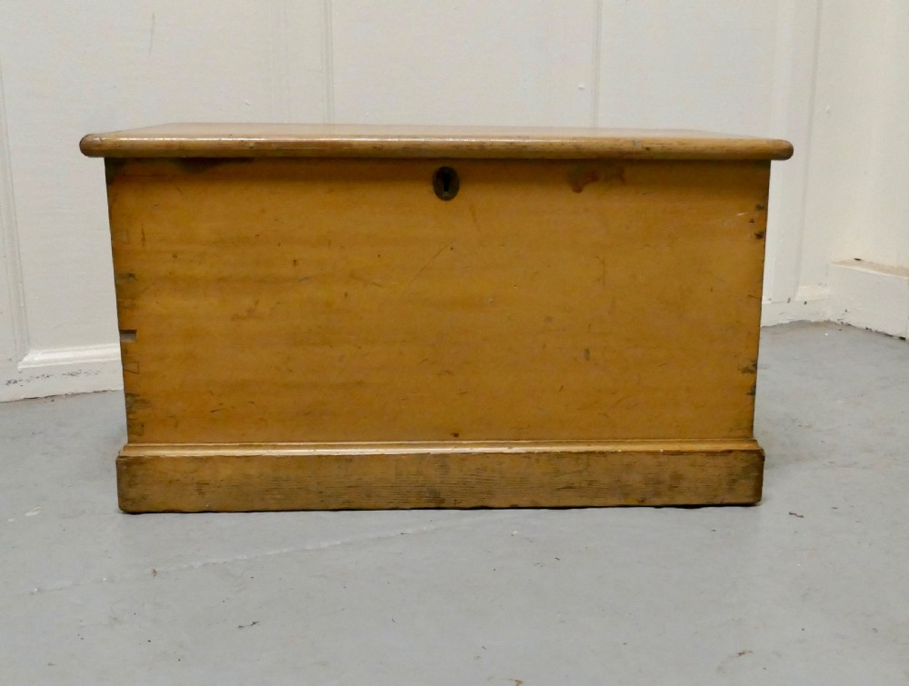 victorian original shabby painted pine blanket box