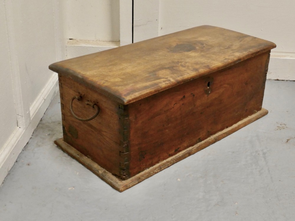 19th century small rustic elm box